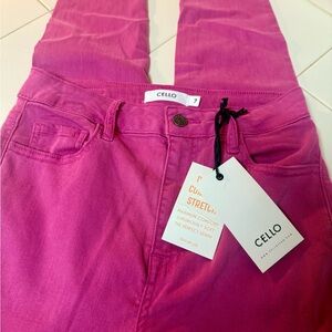 NWT Cello Magenta Jeggings Size 7